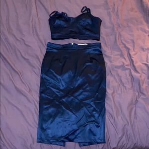 American apparel disco skirt and bralette set